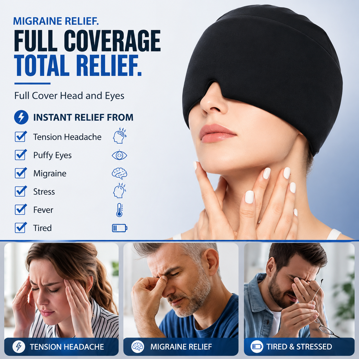 ReliefTherm™ Hot & Cold Migraine Relief Cap